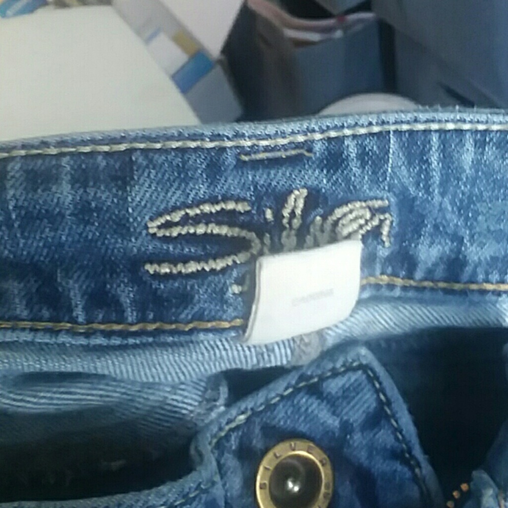 silver jeans